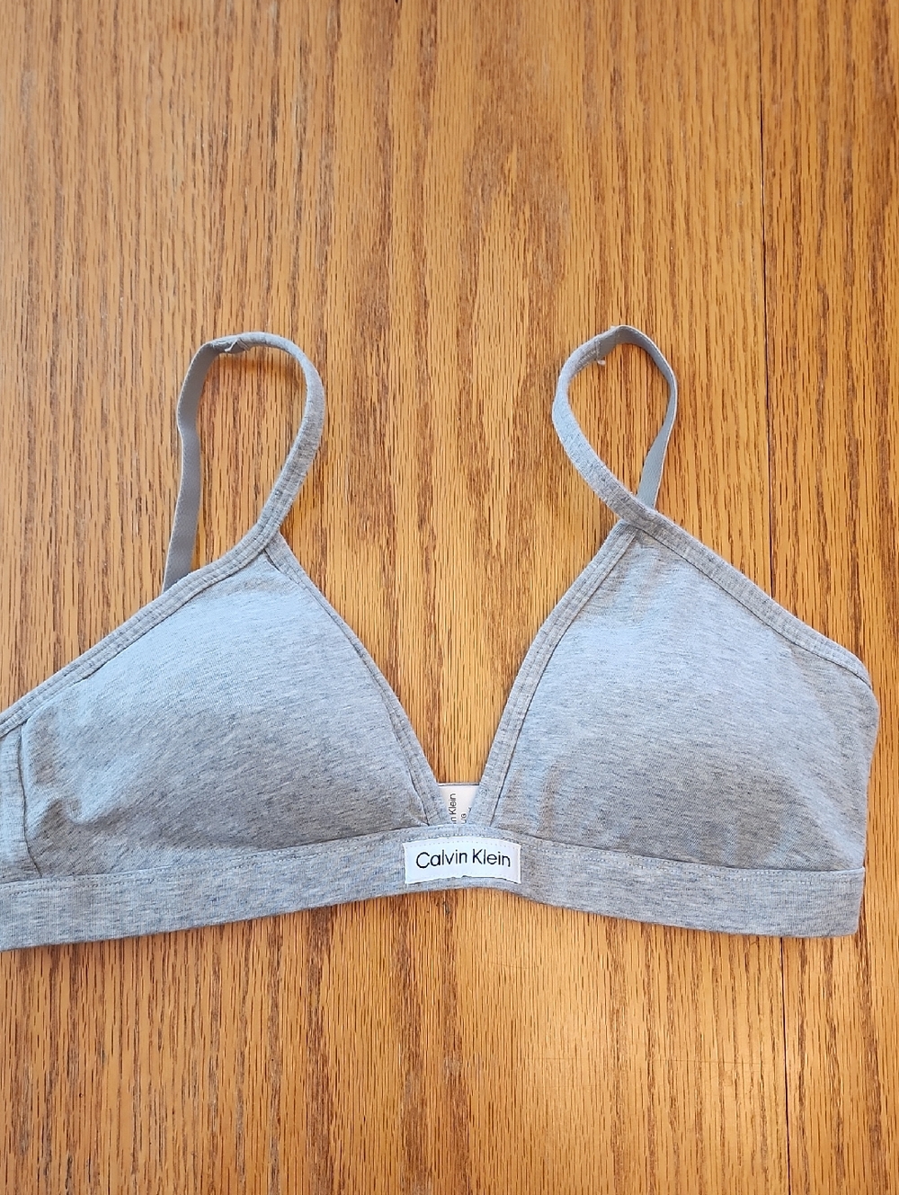 Calvin Klein Heather Gray Triangle Bralette - Women's Intimates - Picture 3 of 15